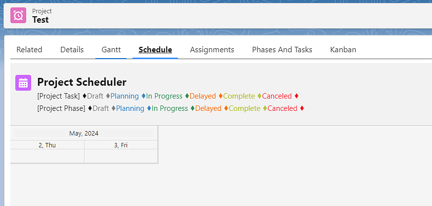 Blank Schedule Table